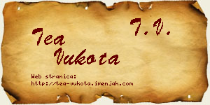 Tea Vukota vizit kartica